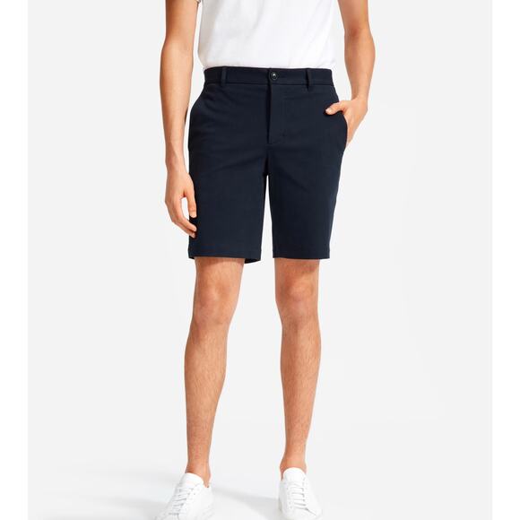 NWT Everlane The 9" Slim-Fit Performance Chino Short In Navy Size 32 - Picture 1 of 7
